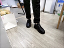 無肯皮鞋春夏新款软底布洛克牛津鞋加绒棉皮鞋商务正装休闲鞋子男鞋 FH-舒履-667黑色单鞋 42 实拍图