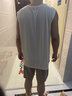 猫人睡衣男士冰丝凉感夏季背心无袖薄款夏天大码家居服套装 白色【冰丝凉感】 L 【建议100-120斤】 实拍图