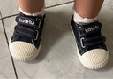 卡特兔童鞋幼儿园室内鞋早秋女童宝宝帆布鞋儿童软底机能鞋男童饼干鞋子 黑色 23 内长14.0cm 脚长13.0-13.5 实拍图