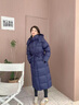 羽物（YUGIFTS）羽绒服2024冬季新品400克95白鹅绒加厚加长冒汗系列-30度外套女 蓝紫色 M 实拍图