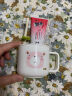 日康（rikang）微波炉牛奶杯家用儿童水杯婴儿宝宝喝水训练杯果汁杯刷牙杯 【粉色】牛奶杯 200ml 实拍图