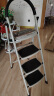 奥鹏 梯子家用四步折叠梯子加厚钢管铁梯宽踏板人字梯单侧工程梯 实拍图