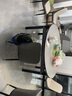 上林春天 岩板餐桌 实木餐桌椅组合现代简约伸缩折叠圆桌吃饭桌子餐厅家具 阿玛尼灰-黑灰【轻奢皮椅灰色】 1.5m 一桌八椅 实拍图
