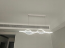 菲奇普（FEIQIPU） 客厅吸顶灯现代简约智能语音全屋套餐灯具组合2025新款中山灯饰 黑白+A款50*5CM+54W 三色光 实拍图