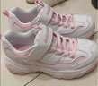 Skechers斯凯奇男女童运动鞋老爹鞋复古潮款儿童鞋舒适黑白熊猫鞋8701646L 奶奶野莓 30 实拍图