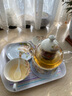 品来运 整套玻璃下午茶具欧式花果煮茶壶套装陶瓷茶杯骨瓷咖啡杯可加热 金箔蓝色 6件 实拍图