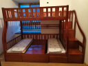 子航（ZH）上下床实木儿童床双层床橡胶木男孩女孩公主床上下铺子母床 上铺130下铺150书桌梯柜款 实拍图