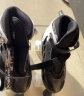 小状元轮滑鞋双排溜冰鞋四轮儿童旱冰鞋初学者成年男女滑冰鞋 豪华套装【黑全闪】头盔护具背包 L（适合37-41码） 实拍图