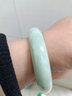 禾玉天然飘绿色玉手镯 女款蓝田玉飘花玉镯子 冰底浅绿送老婆妈妈礼物 内径64-65mm带检测证书 实拍图