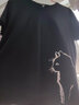 真维斯（JEANSWEST）纯棉短袖男女夏季休闲百搭T恤衫青少年学生胖子半袖宽松胸标上衣 黑色（毛绒小怪X） 3XL 体重（150-170斤左右） 实拍图