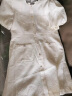 ochirly欧时力商场同款 小香风泡泡袖肌理感连衣裙夏装显瘦A字裙 白色 XS 晒单实拍图
