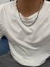 oein项链男锁骨钛钢链菱形项链男女嘻哈潮流素链简约个性卫衣链瓜子链 【菱形项链55cm】 实拍图