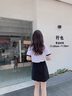 红蜻蜓含内衬防走光半身裙a字裙女西装短裙2025年夏季新款高腰裙子包臀 黑色 L 实拍图