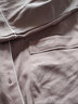 红豆居家女士220g精梳纯棉紧密赛络纺长袖家居服女睡衣 洛沙粉 L 实拍图