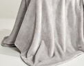罗莱家纺 A类法兰绒毯子纯色午睡空调毯盖毯  灰色200*230cm 实拍图