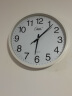 康巴丝（Compas） 时钟挂表简约挂钟卧室客厅办公简约创意石英钟表壁挂 14英寸白色 34cm 实拍图
