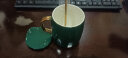 贝瑟斯马克杯带盖咖啡杯陶瓷喝水杯子男茶杯情侣杯早餐杯圣诞礼物黑色 实拍图