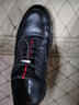 皮尔卡丹（pierre cardin）男鞋休闲运动时尚轻便厚底细纹软牛皮健步鞋松紧带百搭皮鞋男平价 黑色 圆头1 41 (255mm) 实拍图