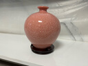 loyo景德镇复古开片花瓶陶瓷瓷器插花中式家居客厅电视柜桌面装饰摆件 花釉-石榴瓶红色-不建议装水 实拍图