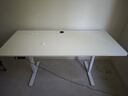 喜米莱【热卖款式】电动升降桌电脑电竞桌台式学习书桌实木办公直播桌子 【单电机】奶油白+白腿18mm桌面 长160宽70高75cm 实拍图