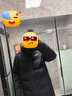 李宁（LI-NING）棉服男女中长款过膝棉服冬加厚防风保暖外套修身连帽棉大衣 黑色（加厚版-大LOGO款） 4XL (195) 实拍图