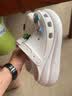 CROCS卡骆驰檀健次同款经典泡芙洞洞鞋轻便舒适男女同款花园鞋|207521 白色-100(含智必星) 40 (250mm) 实拍图
