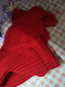 目丸圣诞围巾新年礼物生日礼物韩版针织围巾新款冬女围脖学生送女友 #25大红-麻花款 实拍图