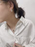 YIN隐「弈」系列围棋耳钉-黑白玉18k金和田玉白玉耳环耳饰 一对 晒单实拍图