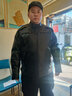 PERCOOL 真皮皮衣男头层牛皮夹克秋冬帅气摩托车机车服立领皮外套骑行服 黑色净版（布马甲） 3XL号（170斤-180斤） 实拍图