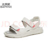 达芙妮（DAPHNE）凉鞋女平底学生魔术贴孕妇运动2025年新款夏季沙滩鞋少女外穿 米红色 37 标准码 实拍图