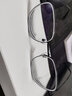 依视路（ESSILOR） 新款商务男镜架时尚镜框女配依视路镜片近视定制眼镜网上配镜 金属-半框-2012BK-黑色 镜框+依视路A4防蓝光1.67现片 实拍图