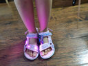 Skechers斯凯奇女童包头凉鞋夏季童鞋儿童公主鞋婴儿魔术贴闪灯鞋302965L 实拍图