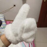 奇沛儿（QIPEIER）保暖手套女冬季可爱女生毛线手套户外加绒防寒女士手套挂脖 小熊羊羔绒挂脖手套 米白 均码 实拍图
