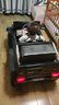 好来喜（Haolaixi）奔驰大g儿童电动汽车四轮遥控越 野宝宝玩具车可坐大人双人小孩车 顶配黑：全功能+软轮+备用电瓶 实拍图