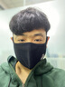 CHUMS洽洽鸟 户外休闲独立包装时尚口罩CH09-1226 黑色K001 L（男W22CM*H15CM） 实拍图