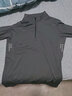 撸铁狗健身服速干衣男秋冬长袖弹力透气吸汗运动休闲T恤立领打底健美衣 灰色 L/170-175 实拍图