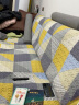 菲·诗·卡（FISKAS） 四季通用沙发垫北欧简约天然全棉套罩巾布艺套装通用组合坐垫子 染卡 110*180cm 实拍图
