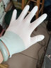 手套劳保耐磨工作PU涂指涂掌尼龙浸胶挂胶劳动胶皮防滑防护涂层薄款夏季工作防护带胶挂胶超薄无尘透气白色 【涂指/指尖浸胶】白色12双装 M（男女通码） 实拍图