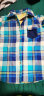 儿童衬衣男 男童衬衫加绒加厚长袖纯棉 中大童打底衫秋季新款 男孩格子衬衫 加绒款-蓝色 160(适合身高145cm-155cm) 晒单实拍图