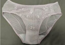 欧迪芬女士内裤中腰三角裤网纱无痕提臀蕾丝  XP4504 实拍图
