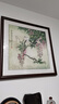 颜堂餐厅装饰画国画客厅水墨挂画中式玄关花鸟壁画卧室床头装饰画柿子 紫气东来-实木画框+有机玻璃 胡桃色直角-65*65厘米 实拍图