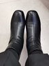 达芙妮官方真皮马丁靴女加绒2025新款秋冬法式气质短靴女百搭瘦瘦靴子女 黑色（加绒款） 35 实拍图