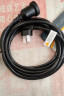 一绳CABLE CREATION DZ153 10A电源延长线3插3米新国标 弯头 空调冰箱三芯三孔电源适配插线板连接加长线 实拍图