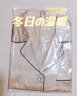 金三塔真丝睡衣女100%桑蚕丝翻领衬衫式真丝睡裙丝绸家居服礼物 香妃色2706 M 实拍图