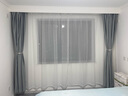 阿黎 遮光简约现代成品窗帘 灰色竖条纹挂钩式2.5米宽*2.4米高单片装 实拍图