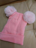 李晨曦 婴儿帽子秋冬男女宝宝保暖套头帽新生儿针织毛线帽围脖二件套装 笑脸二件套毛线帽 粉色 适合0-12个月宝宝帽围38-49CM 实拍图