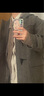 无印良品 MUJI 男女通用 羊毛混 牛角扣大衣 无性别 男款女款 毛呢大衣 BDA06C1A 浅灰棕色 S-M 实拍图