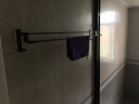 一卫（yweel）毛巾架免打孔卫生间太空铝挂杆双杆厕所双层黑色浴室毛巾杆单杆 80cm双杆-43049 实拍图