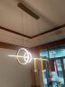 名家艺餐厅灯吊灯轻奢灯具现代简约饭厅餐桌吧台北欧极简长条创意设计感 ZY385-1000三色LED(白) 实拍图