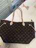 卡菲伦品牌大包单肩包女时尚包包新款女包通勤百搭托特包大容量手提包 提花棕色 32*15*28 实拍图